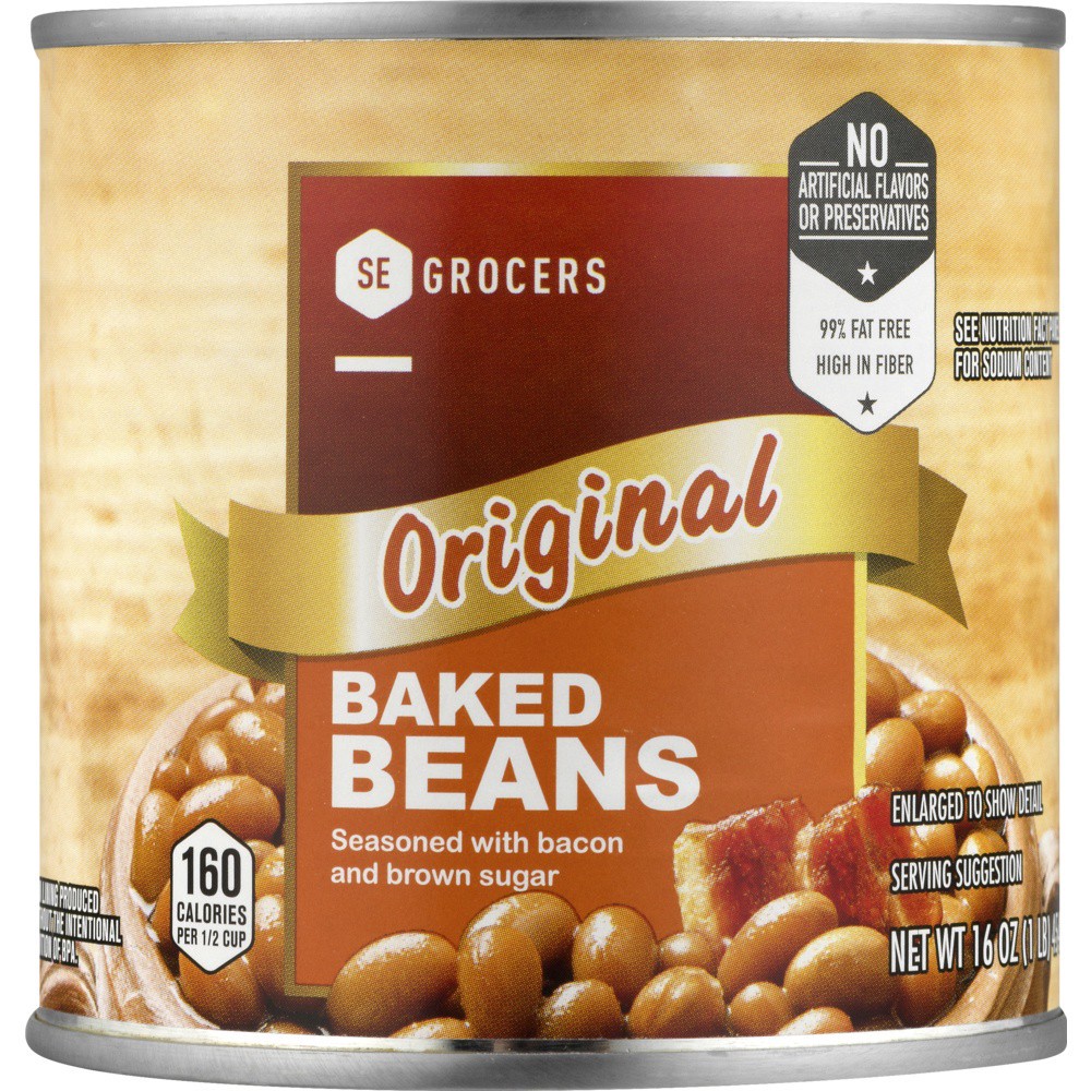 slide 1 of 1, SE Grocers Original Baked Bn, 16 oz