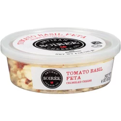 Hy-vee Select Tomato & Basil Feta Crumbled Cheese - 4 oz