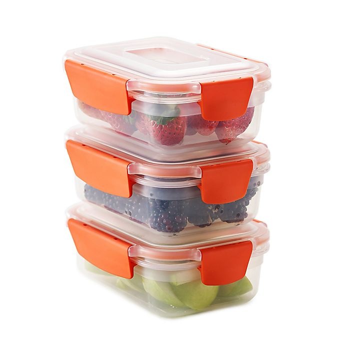 slide 1 of 4, Joseph Joseph Nest Lock 18 oz. Food Storage Set - Orange, 6 ct