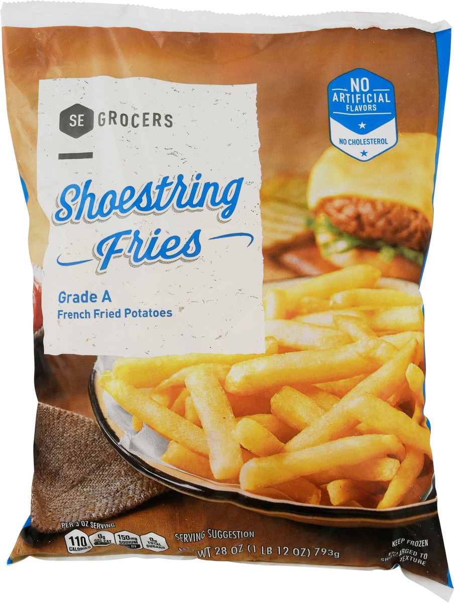 slide 10 of 11, SE Grocers Shoestring Fries, 28 oz