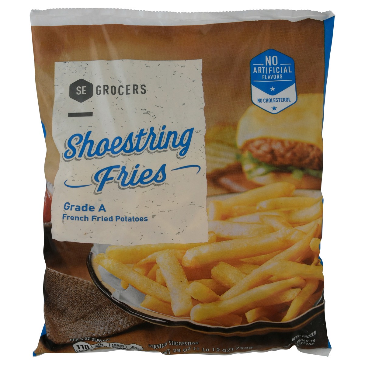 slide 8 of 11, SE Grocers Shoestring Fries, 28 oz