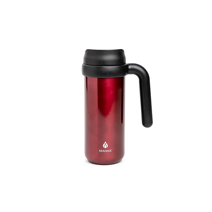 slide 1 of 1, Manna Organics Mocha Insulated Travel Mug - Burgundy, 16 oz