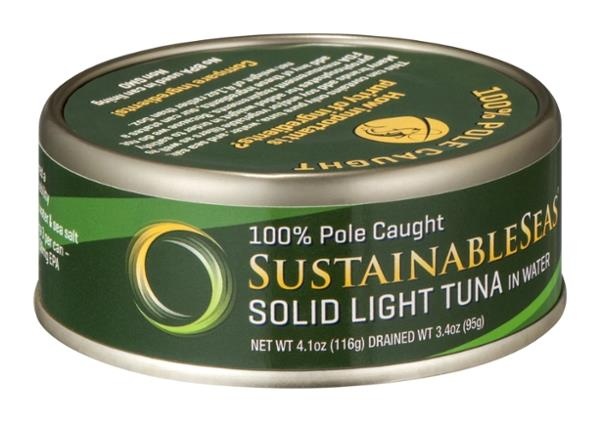 slide 1 of 1, Sustainable Seas Tuna Wild Skipjack Solid Light In Spring Water, 4.1 oz