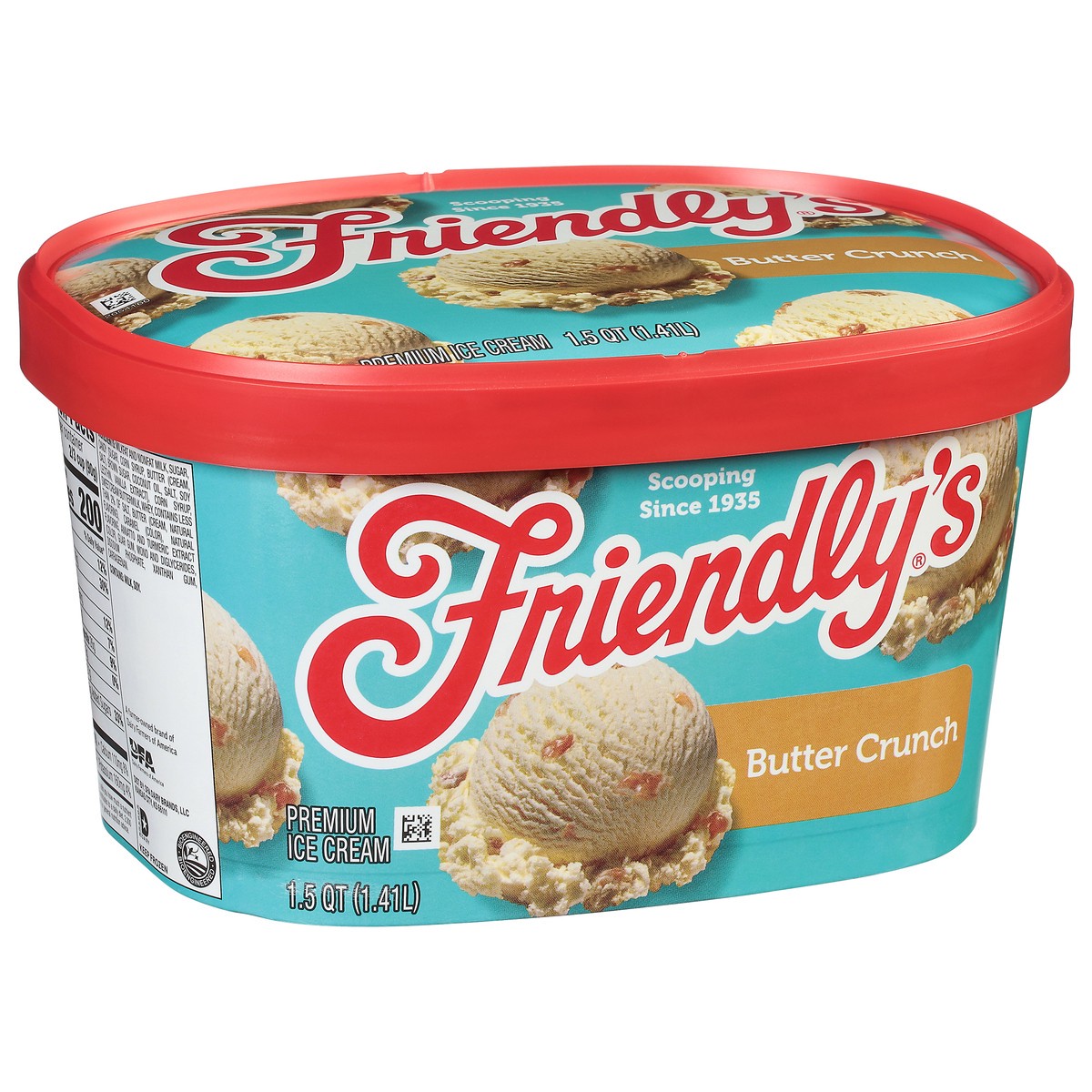 slide 2 of 9, Friendly's Premium Ice Cream Rich & Creamy Butter Crunch, 48 fl oz