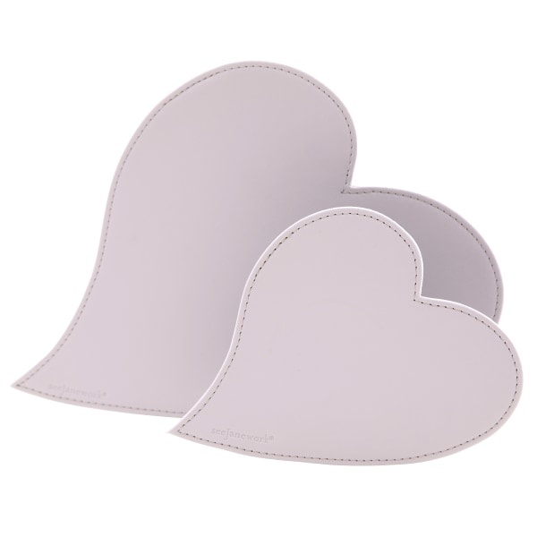 slide 1 of 4, See Jane Work Heart Mouse Pad And Coaster Set, Pink, 1 ct