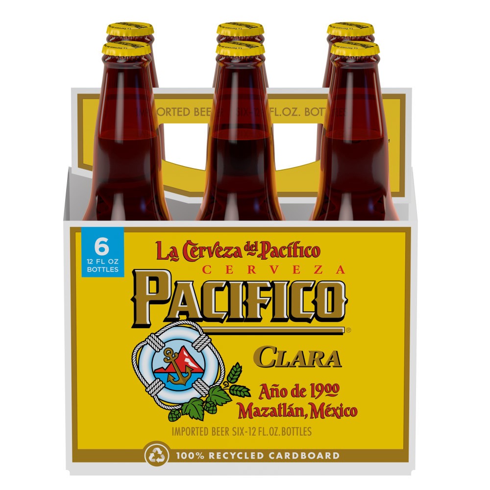 slide 1 of 8, Pacifico Clara Mexican Lager Import Beer, 6 pk 12 fl oz Bottles, 4.4% ABV, 6 ct; 7 oz