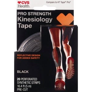 slide 1 of 1, CVS Health Pro Strength Kinesiology Tape, Black, 1 ct