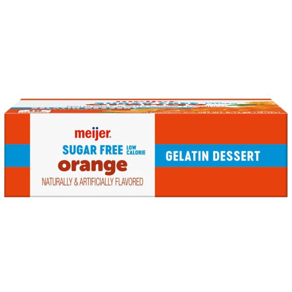 slide 28 of 29, Meijer Sugar Free Orange Dessert Gelatin, 0.44 oz