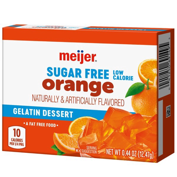 slide 5 of 29, Meijer Sugar Free Orange Dessert Gelatin, 0.44 oz