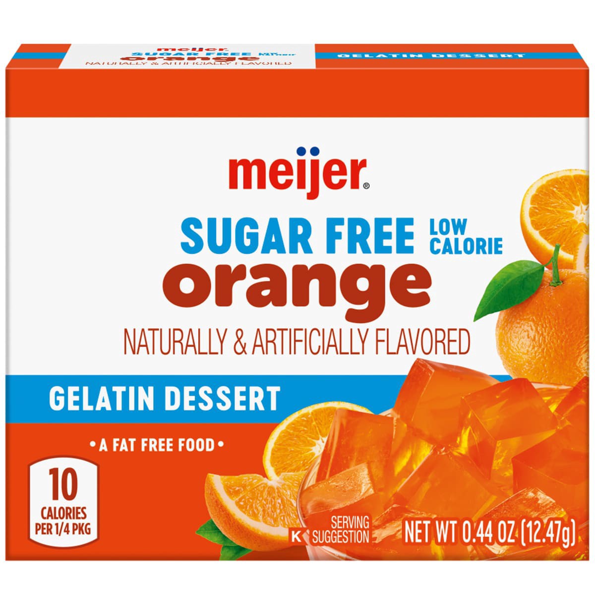 slide 1 of 29, Meijer Sugar Free Orange Dessert Gelatin, 0.44 oz