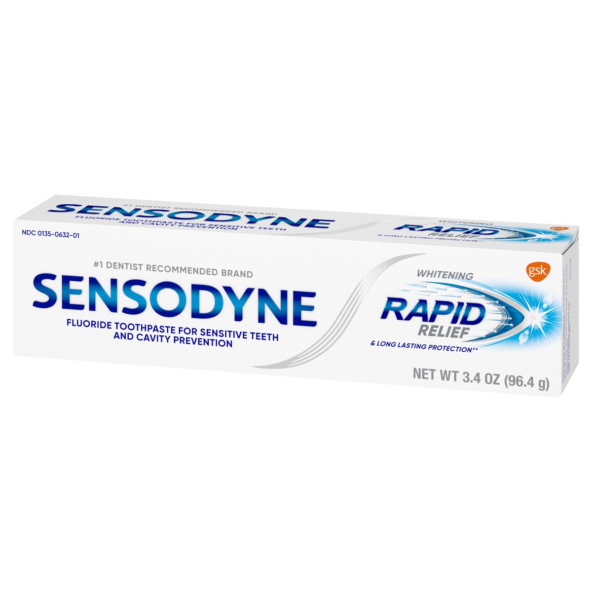 slide 6 of 9, Sensodyne Rapid Relief Extra Whitening Sensitive Toothpaste with Fluoride - 3.4 Ounces, 3.4 oz