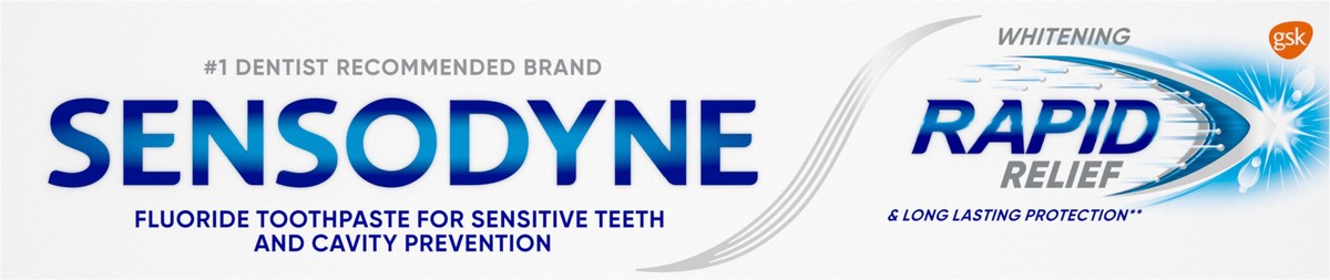 slide 5 of 9, Sensodyne Rapid Relief Extra Whitening Sensitive Toothpaste with Fluoride - 3.4 Ounces, 3.4 oz