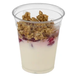 Yogurt Parfait Vanilla with Raspberries