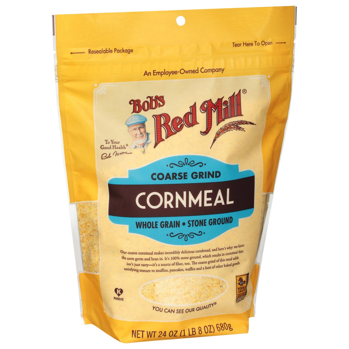 slide 2 of 9, Bob's Red Mill Coarse Grind Corn Meal 24 oz, 24 oz