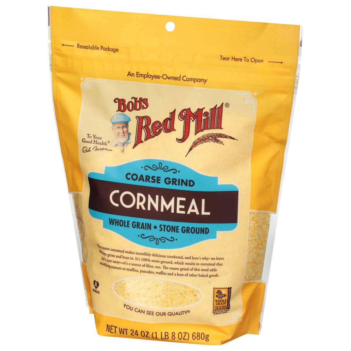 slide 3 of 9, Bob's Red Mill Coarse Grind Corn Meal 24 oz, 24 oz