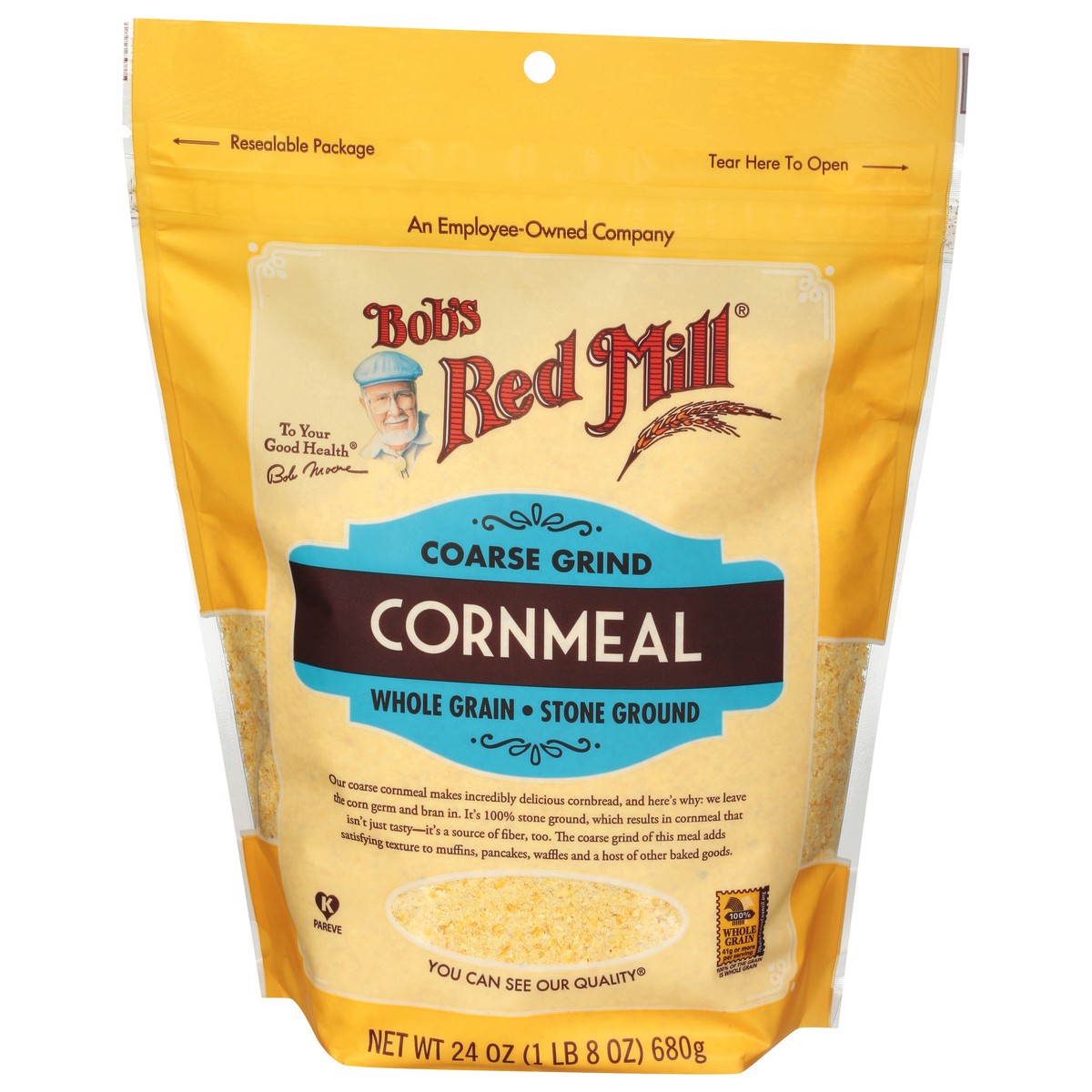 slide 1 of 9, Bob's Red Mill Coarse Grind Corn Meal 24 oz, 24 oz