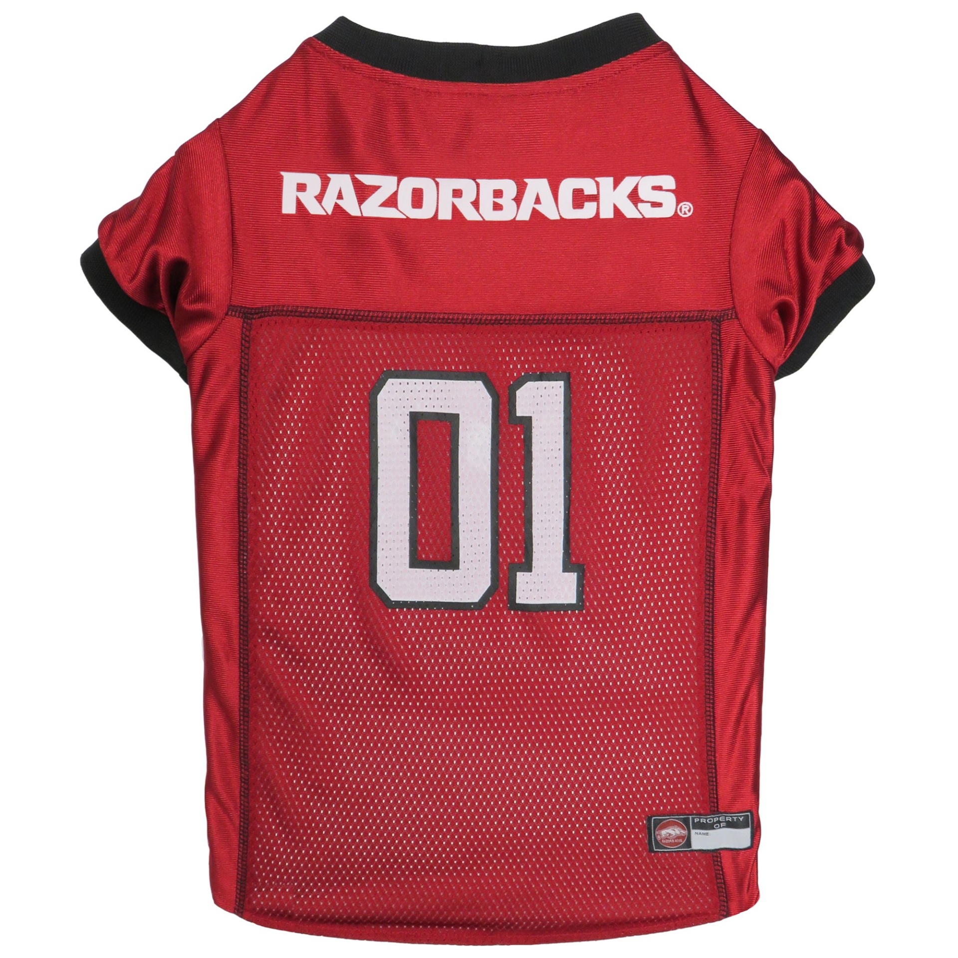 slide 1 of 1, Pets First Arkansas Razorbacks Mesh Jersey, MED