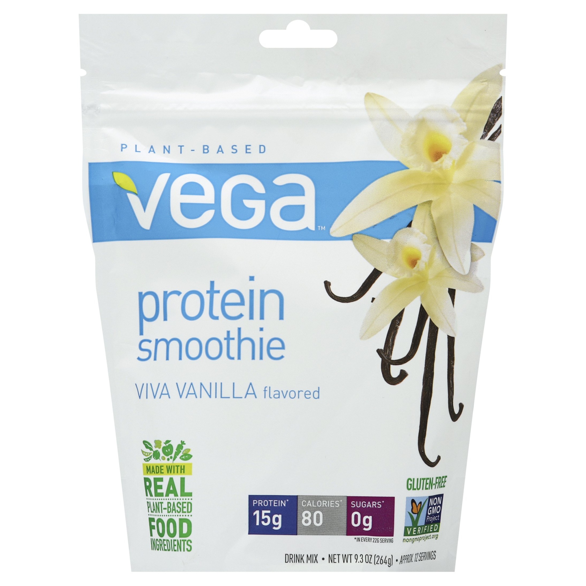 slide 1 of 6, Vega Viva Vanilla Flavor Protein Smoothie Instant Powder Drink Mix, 9.3 oz