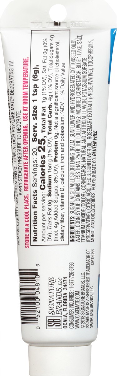 slide 3 of 12, Cake Mate Blue Icing, 4.25 oz