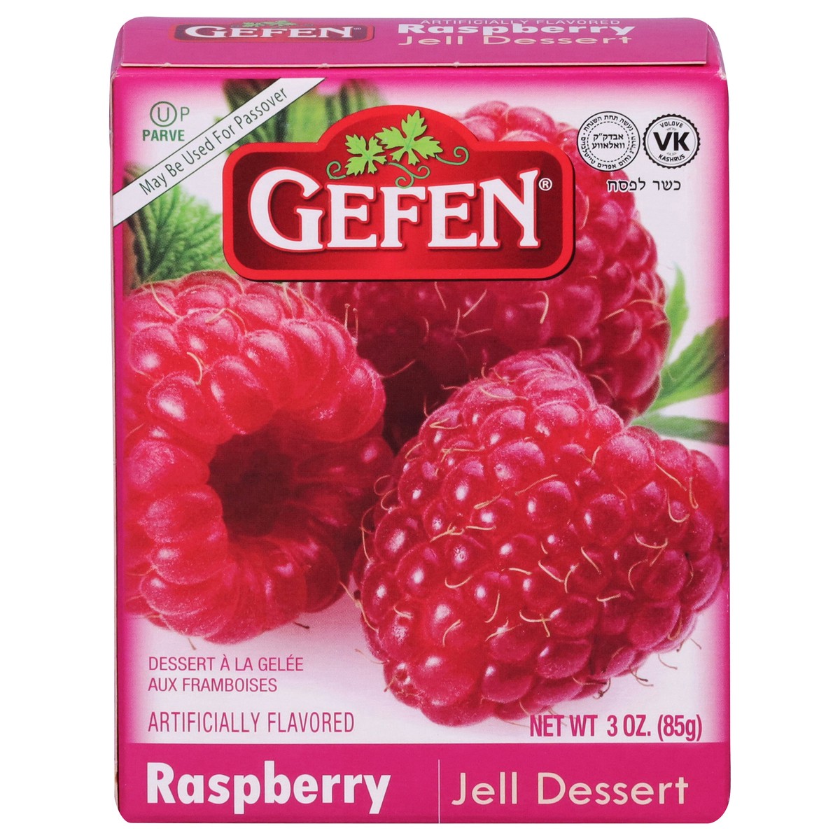 slide 1 of 5, Gefen Raspberry Kosher Jello, 3 oz