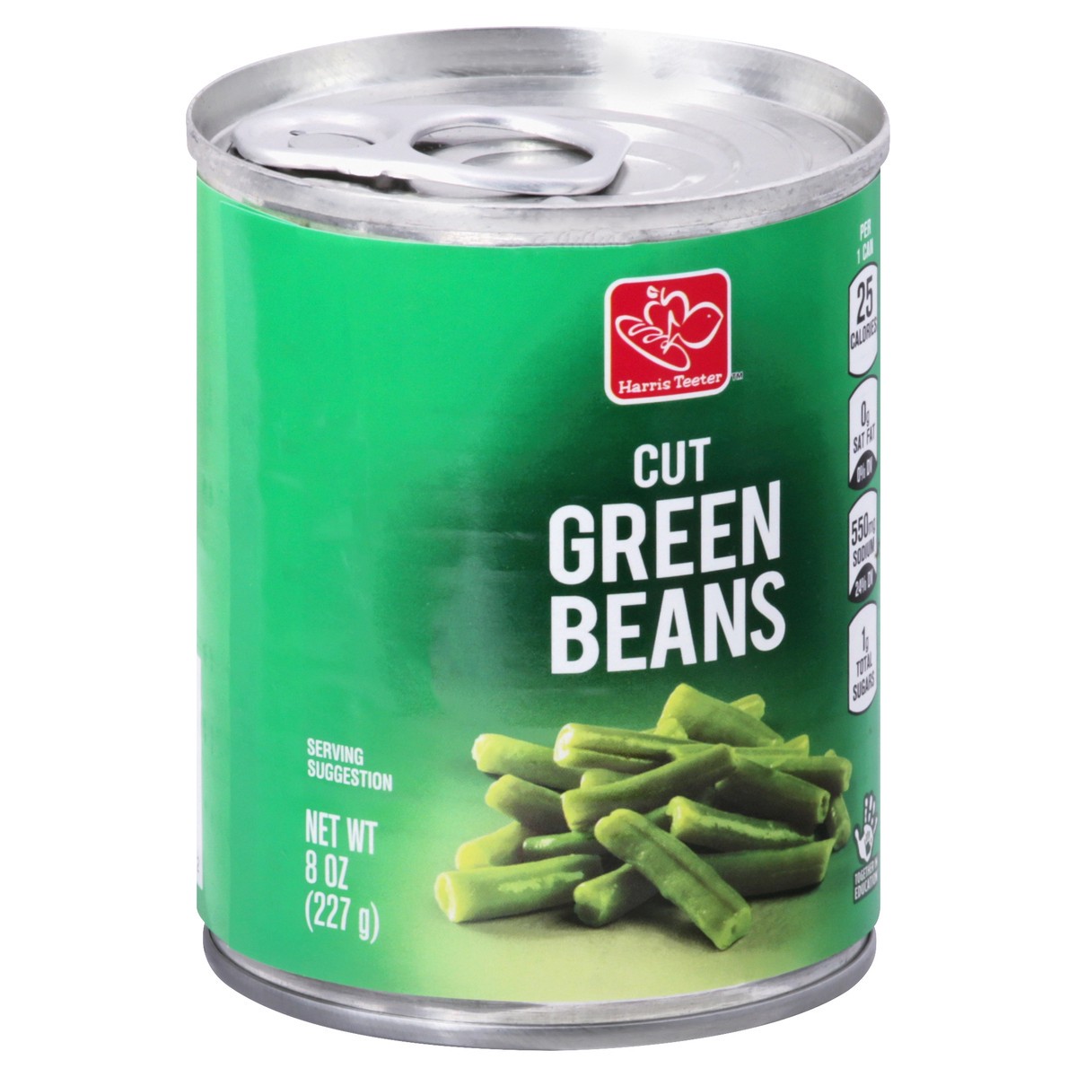 slide 7 of 11, Harris Teeter Cut Green Beans, 8 oz