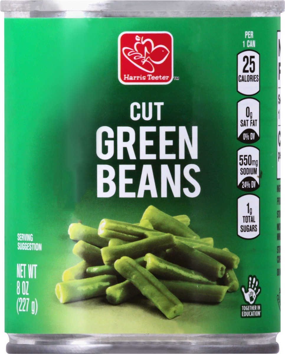 slide 4 of 11, Harris Teeter Cut Green Beans, 8 oz