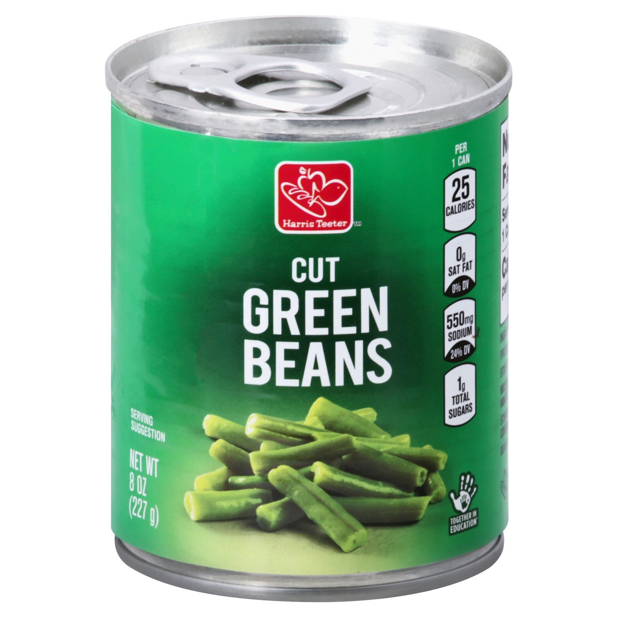 slide 9 of 11, Harris Teeter Cut Green Beans, 8 oz