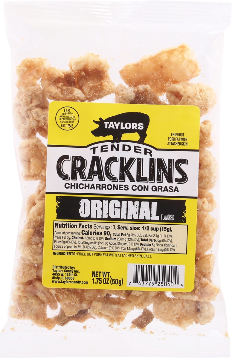 slide 11 of 12, Taylor's Tender Original Flavored Cracklins 1.75 oz, 1.75 oz