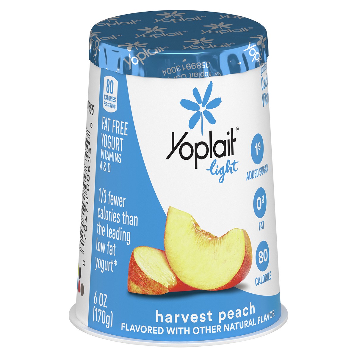 slide 6 of 9, Yoplait Light Harvest Peach Fat Free Yogurt, 6 OZ Yogurt Cup, 6 oz