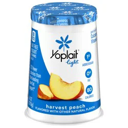 Yoplait Light Harvest Peach Fat Free Yogurt, 6 OZ Yogurt Cup