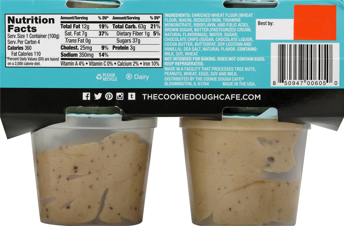 slide 8 of 13, The Cookie Dough Cafe Cookie Dough 4 ea, 4 ct