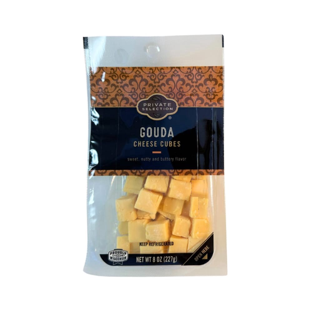 slide 1 of 2, Private Selection Gouda Cheese Cubes, 8 oz