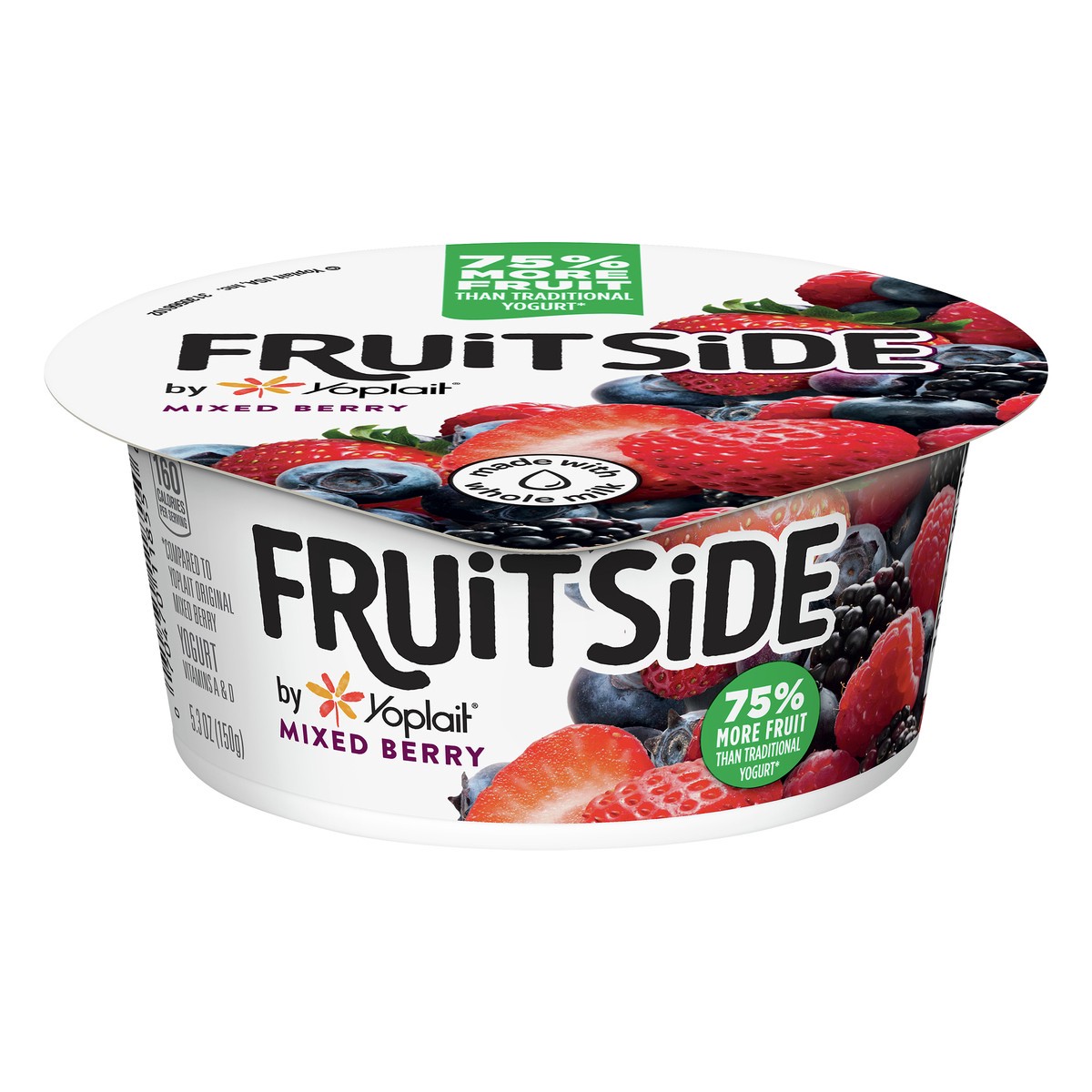 slide 1 of 12, Yoplait FruitSide Mixed Berry Yogurt 5.3 oz, 5.3 oz