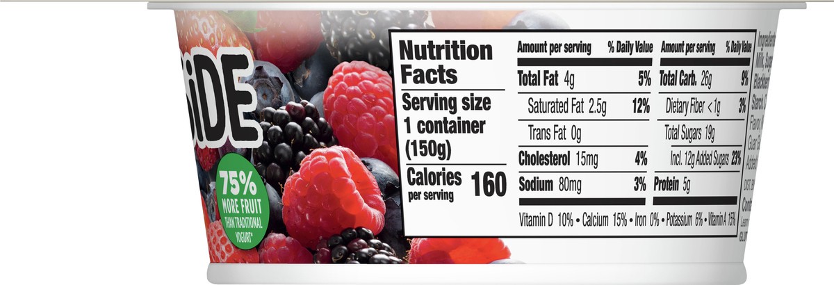 slide 12 of 12, Yoplait FruitSide Mixed Berry Yogurt 5.3 oz, 5.3 oz