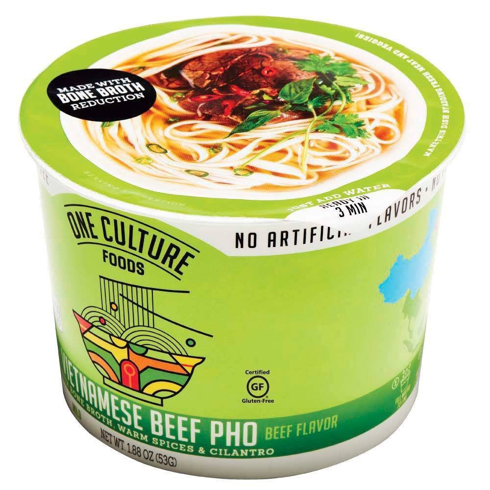 slide 5 of 5, One Culture Foods Gluten Free Mild Vietnamese Beef Pho Noodle Soup, 1.88 oz