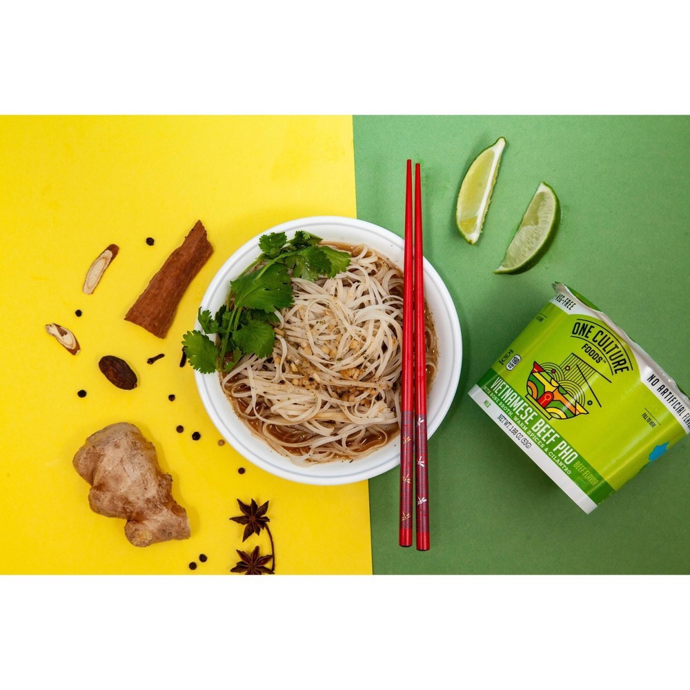 slide 3 of 5, One Culture Foods Gluten Free Mild Vietnamese Beef Pho Noodle Soup, 1.88 oz