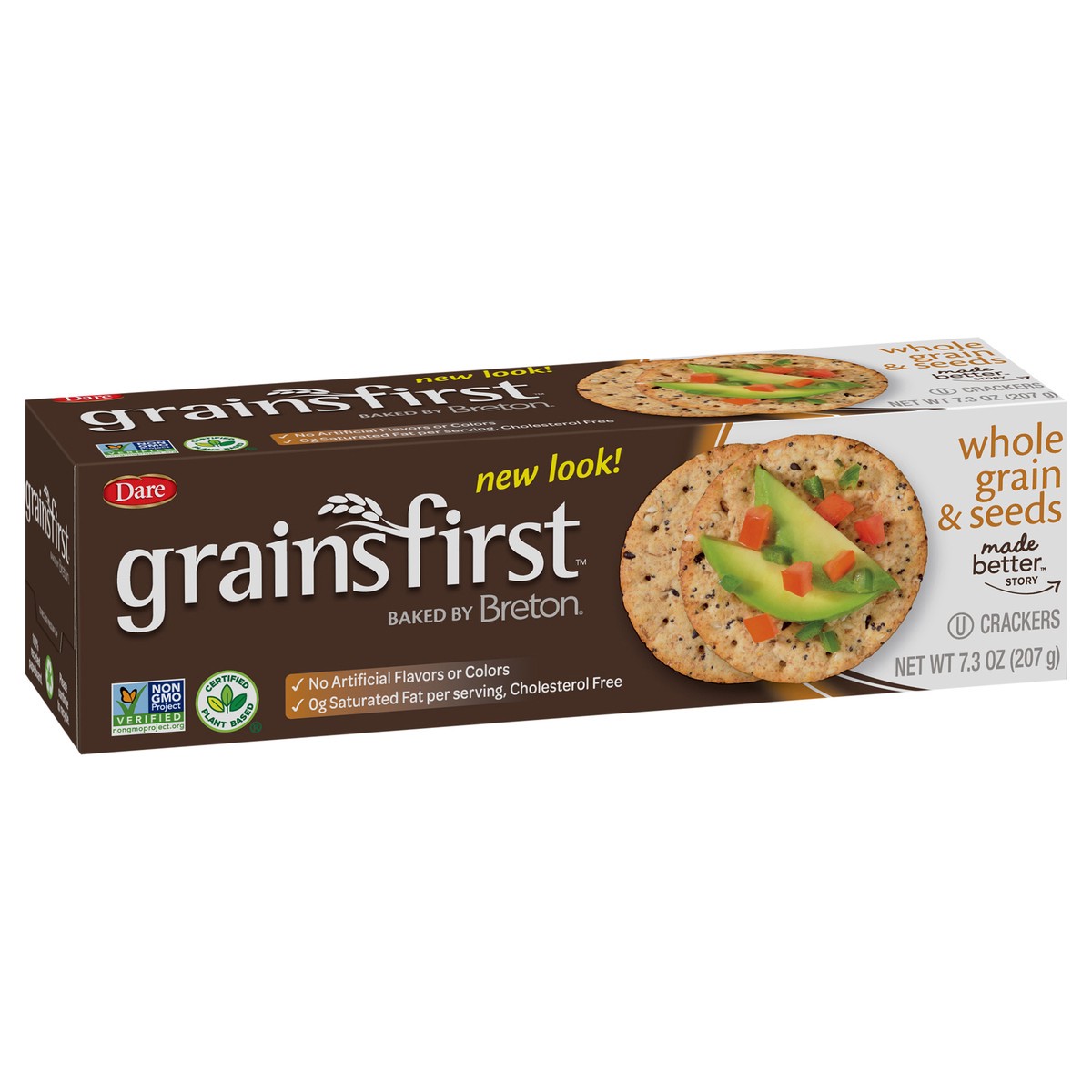 slide 6 of 9, Dare Grains First Whole Grain & Seeds Crackers 7.3 oz, 7.3 oz
