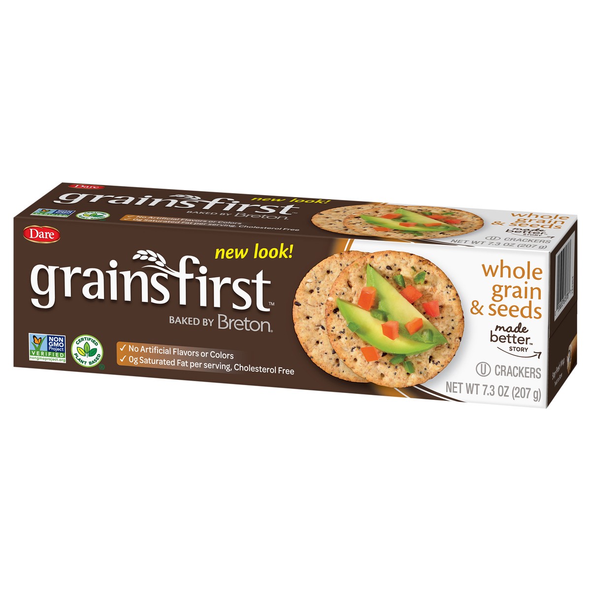 slide 8 of 9, Dare Grains First Whole Grain & Seeds Crackers 7.3 oz, 7.3 oz