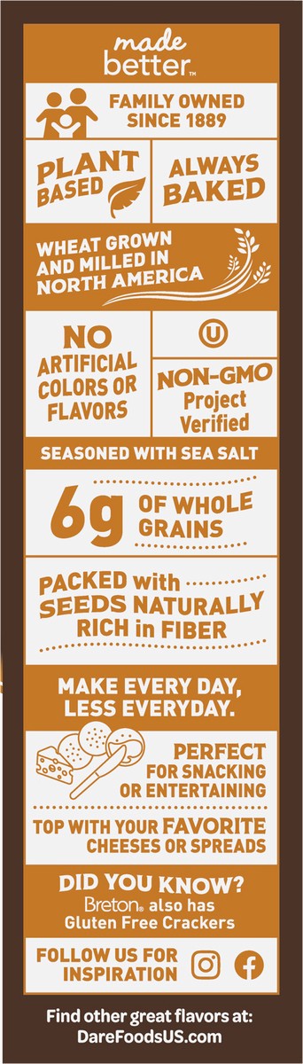 slide 3 of 9, Dare Grains First Whole Grain & Seeds Crackers 7.3 oz, 7.3 oz