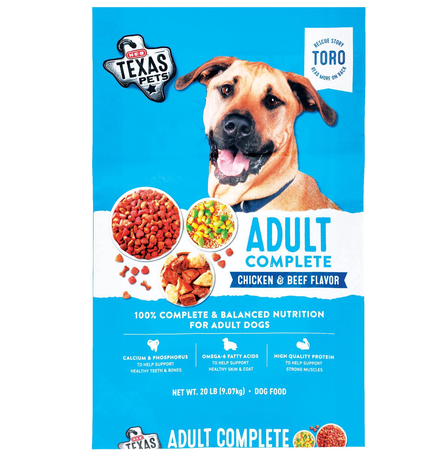 slide 1 of 1, H-E-B Texas Pets Adult Dry Dog Food, 20 lb