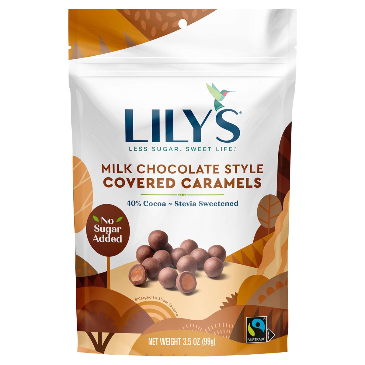 slide 1 of 3, Lily's Sweets Milk Chocolate Style Covered Caramels, 3.5 oz