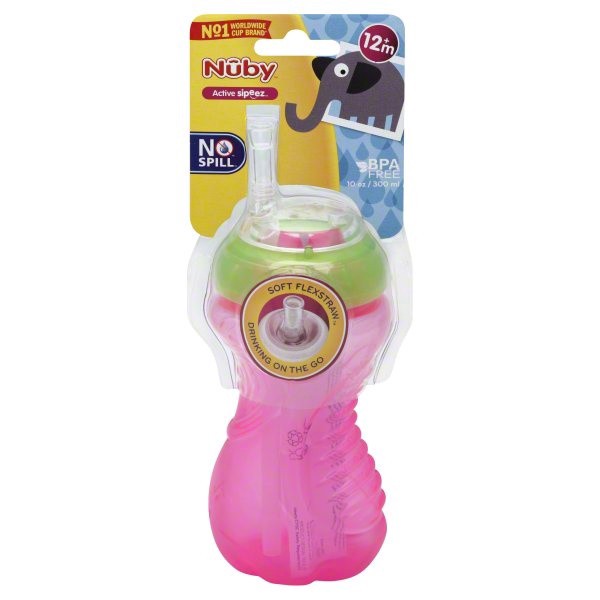 slide 1 of 1, Nuby Gripper Cup, 10 oz