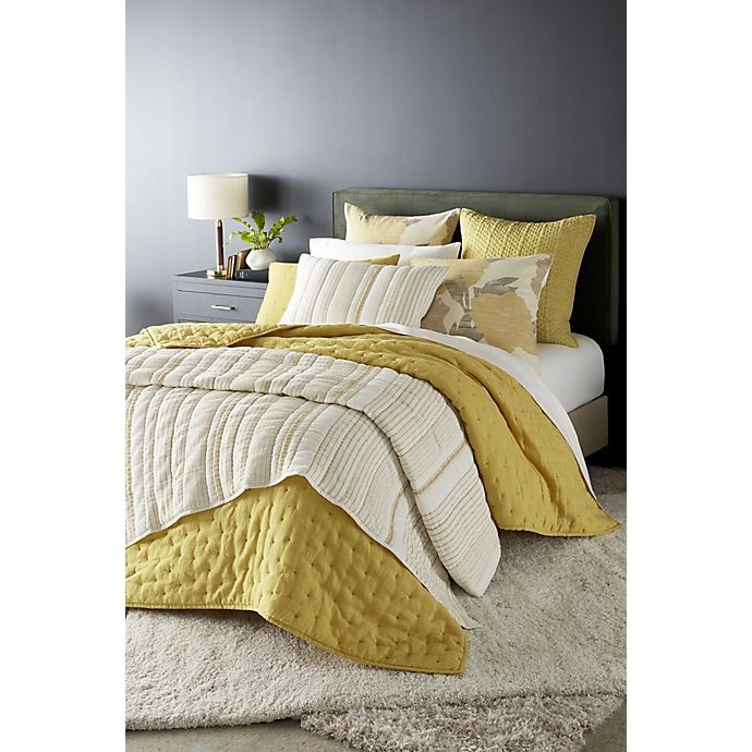 slide 1 of 1, O&O by Olivia & Oliver Hash Tag Stitch Solid Full/Queen Quilt - Marigold, 1 ct