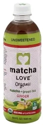 Matcha Love Matcha + Green Tea, Unsweetened, Ginger - 16.9 oz