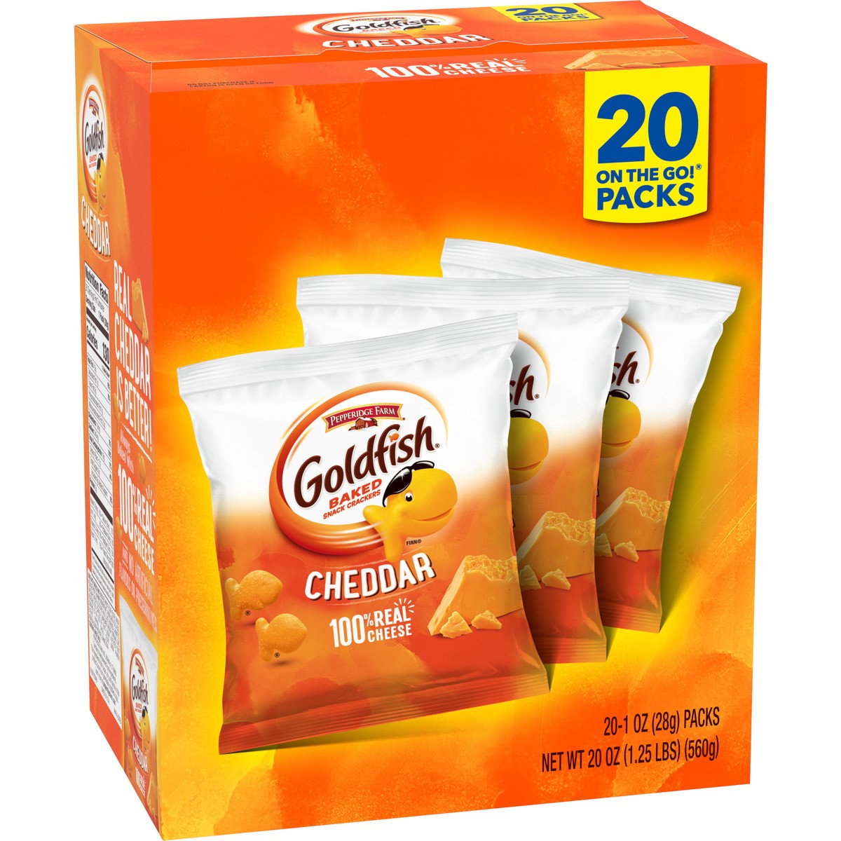 slide 3 of 12, Goldfish Cheddar Cheese Crackers, 20.000 oz