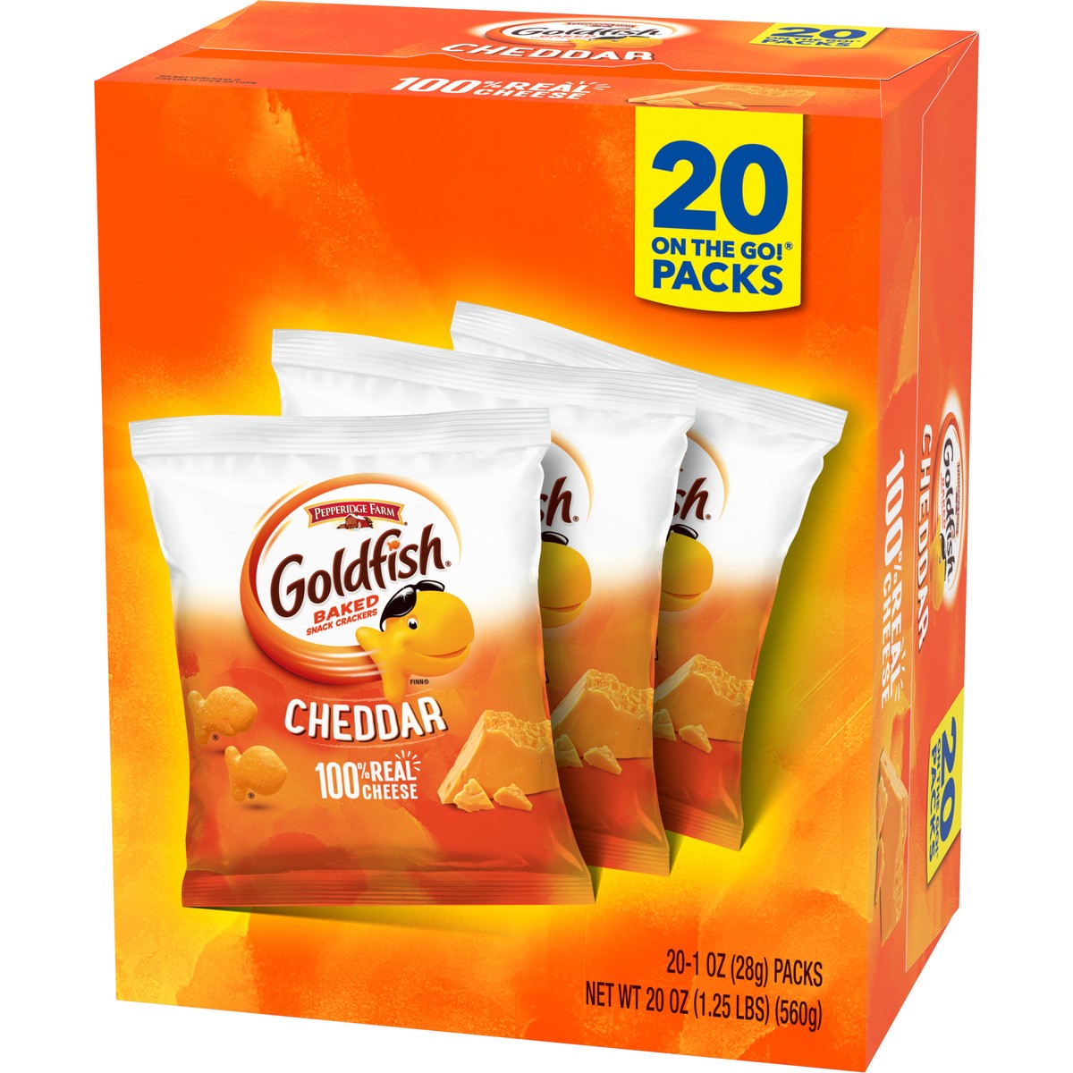 slide 2 of 12, Goldfish Cheddar Cheese Crackers, 20.000 oz