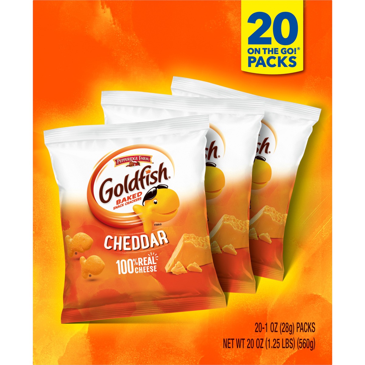 slide 8 of 12, Goldfish Cheddar Cheese Crackers, 20.000 oz