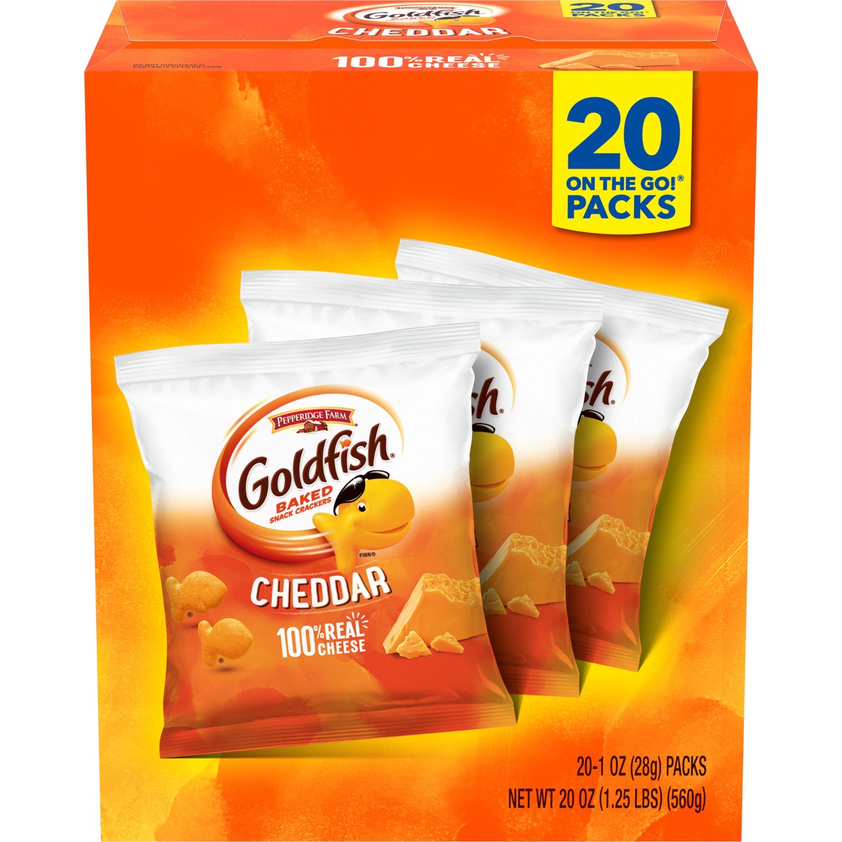 slide 11 of 12, Goldfish Cheddar Cheese Crackers, 20.000 oz