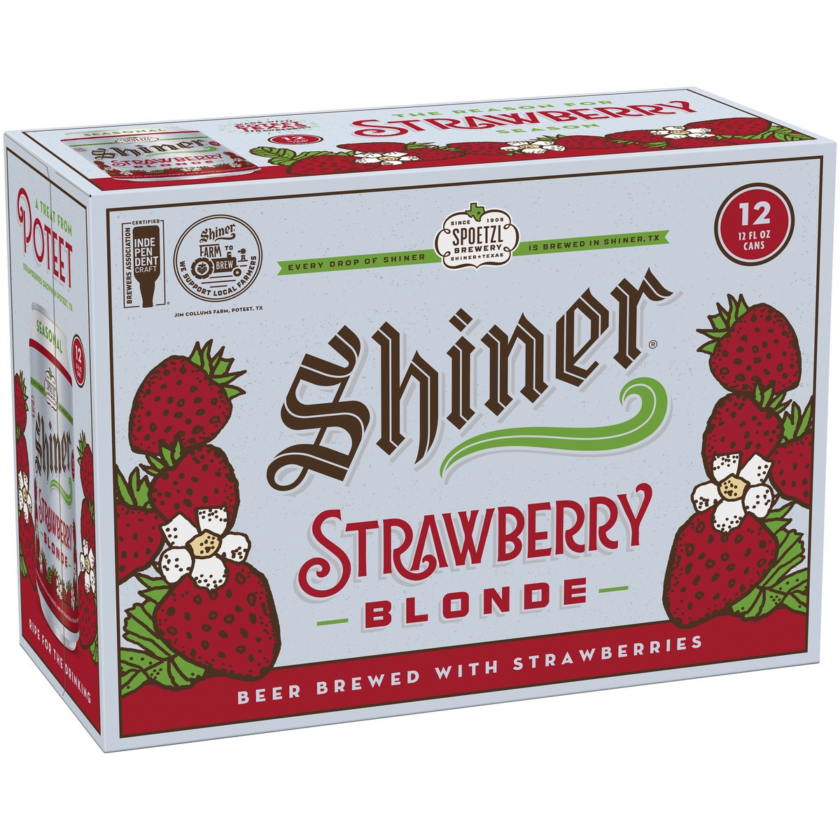 slide 6 of 8, Shiner Strawberry Blonde Beer 12-12 fl. oz. Cans, 12 ct; 12 fl oz