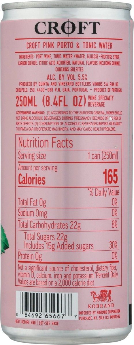 slide 6 of 14, Croft Pink & Tonic 8.4 fl oz Can, 8.4 fl oz